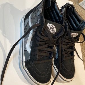 Vans Sk8 Hi-Zip Grey Camo Boys size 11